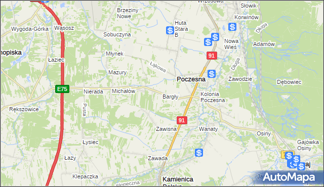 mapa Bargły, Bargły na mapie Targeo