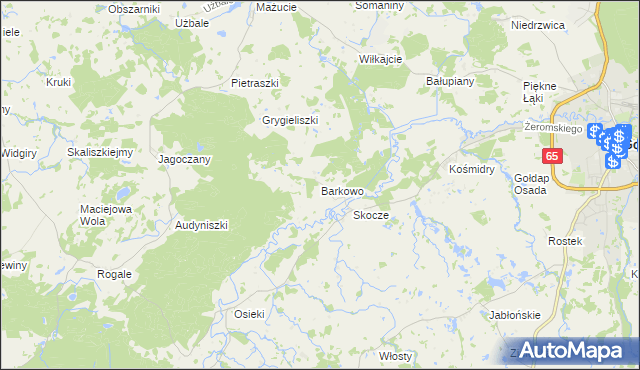 mapa Barkowo gmina Gołdap, Barkowo gmina Gołdap na mapie Targeo