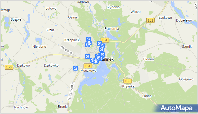 mapa Barlinek, Barlinek na mapie Targeo