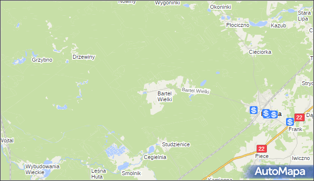mapa Bartel Wielki, Bartel Wielki na mapie Targeo