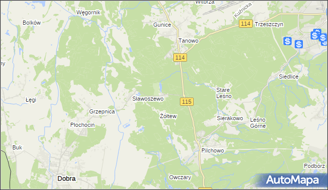 mapa Bartoszewo, Bartoszewo na mapie Targeo
