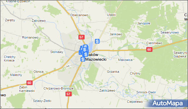 mapa Bazar gmina Szelków, Bazar gmina Szelków na mapie Targeo