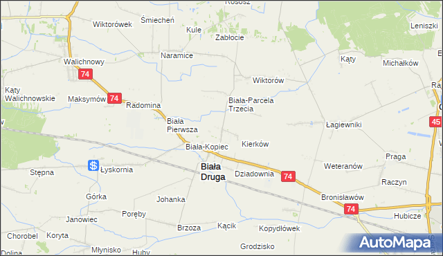 mapa Biała-Parcela, Biała-Parcela na mapie Targeo