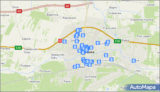 mapa Białej Podlaskiej, Biała Podlaska na mapie Targeo