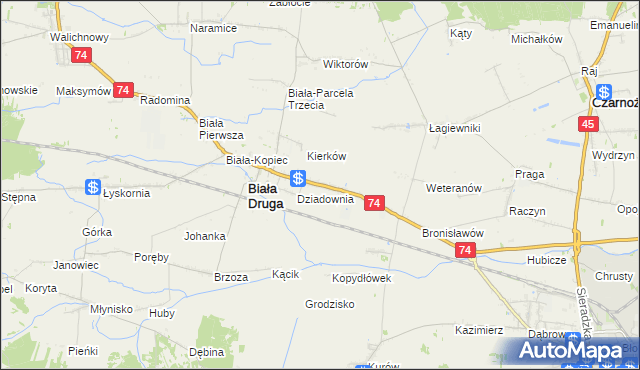 mapa Biała Rządowa, Biała Rządowa na mapie Targeo