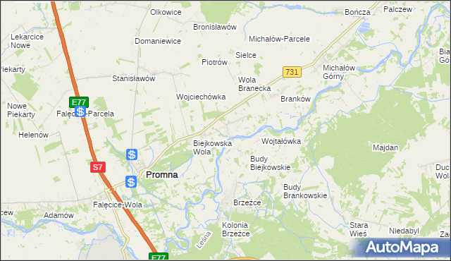 mapa Biejków, Biejków na mapie Targeo