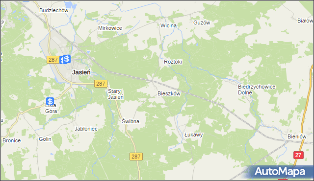 mapa Bieszków, Bieszków na mapie Targeo