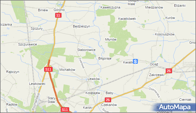 mapa Biłgoraje, Biłgoraje na mapie Targeo