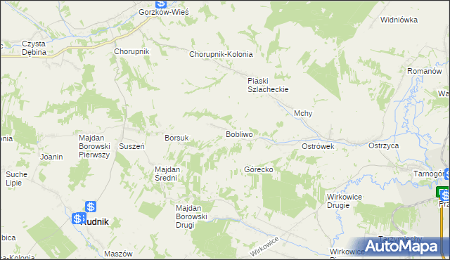 mapa Bobliwo, Bobliwo na mapie Targeo