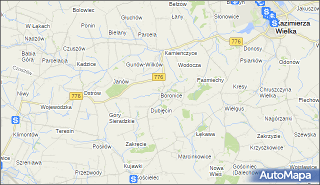 mapa Boronice, Boronice na mapie Targeo