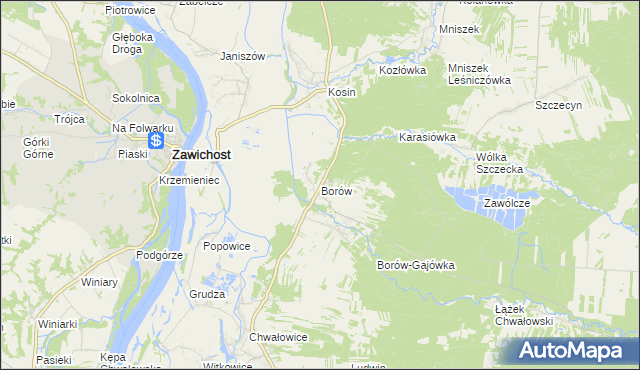 mapa Borów gmina Annopol, Borów gmina Annopol na mapie Targeo