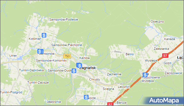 mapa Borowa Góra gmina Zagnańsk, Borowa Góra gmina Zagnańsk na mapie Targeo