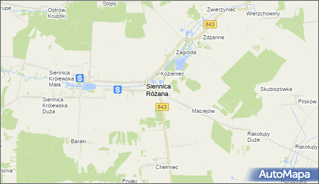 mapa Boruń, Boruń na mapie Targeo