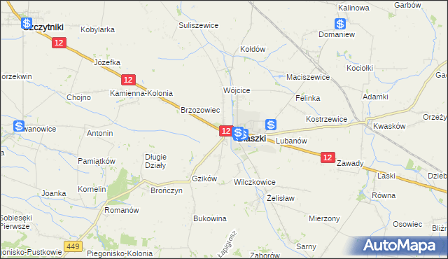 mapa Borysławice, Borysławice na mapie Targeo