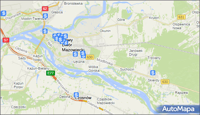 mapa Boża Wola gmina Jabłonna, Boża Wola gmina Jabłonna na mapie Targeo