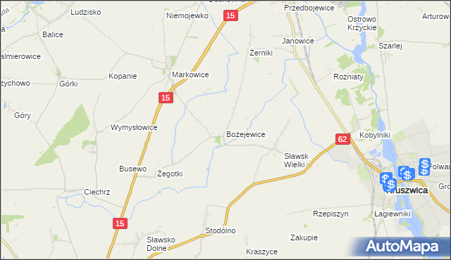 mapa Bożejewice gmina Strzelno, Bożejewice gmina Strzelno na mapie Targeo