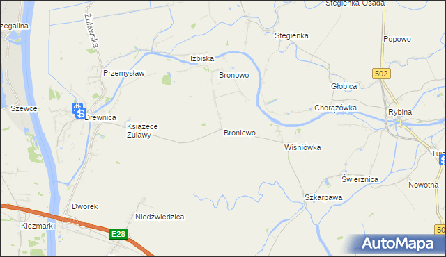 mapa Broniewo gmina Stegna, Broniewo gmina Stegna na mapie Targeo