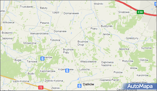 mapa Brudnów Trzeci, Brudnów Trzeci na mapie Targeo