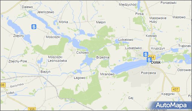 mapa Brzednia, Brzednia na mapie Targeo