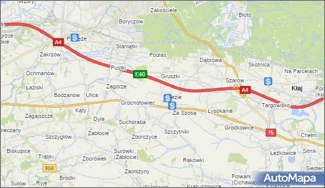 mapa Brzezie gmina Kłaj, Brzezie gmina Kłaj na mapie Targeo