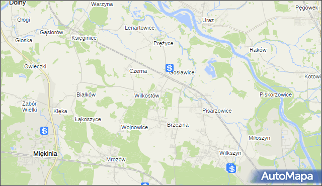 mapa Brzezinka Średzka, Brzezinka Średzka na mapie Targeo