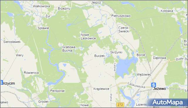 mapa Buczek gmina Jeżewo, Buczek gmina Jeżewo na mapie Targeo