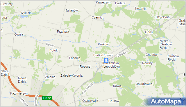 mapa Budki-Rososz, Budki-Rososz na mapie Targeo