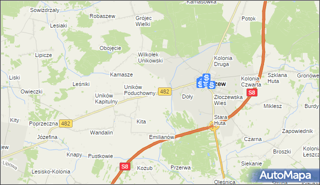 mapa Bujnów, Bujnów na mapie Targeo