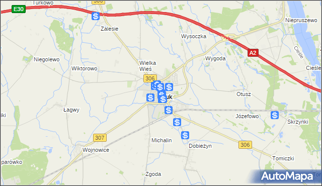 mapa Buk powiat poznański, Buk powiat poznański na mapie Targeo