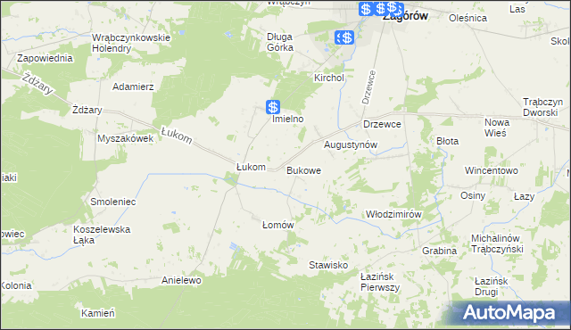 mapa Bukowe, Bukowe na mapie Targeo