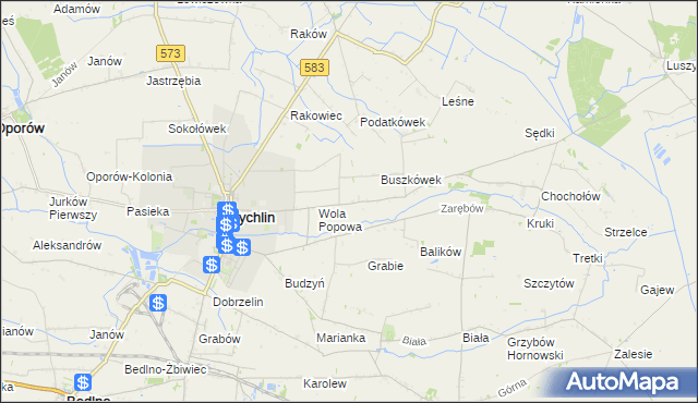 mapa Buszków Dolny, Buszków Dolny na mapie Targeo