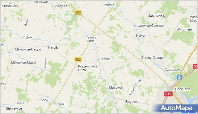 mapa Cecele, Cecele na mapie Targeo