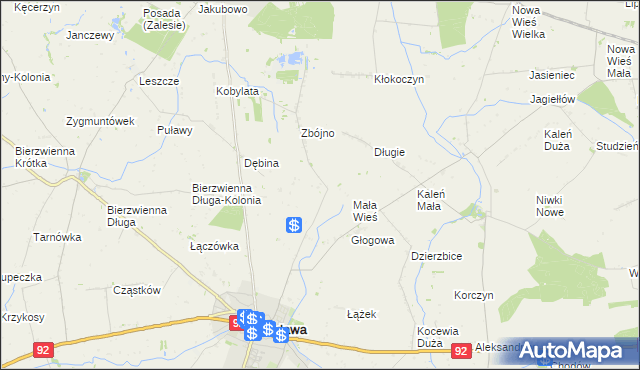 mapa Cegielnia gmina Kłodawa, Cegielnia gmina Kłodawa na mapie Targeo