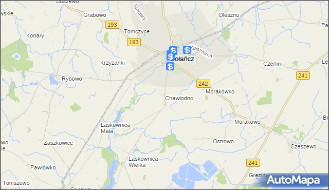 mapa Chawłodno, Chawłodno na mapie Targeo