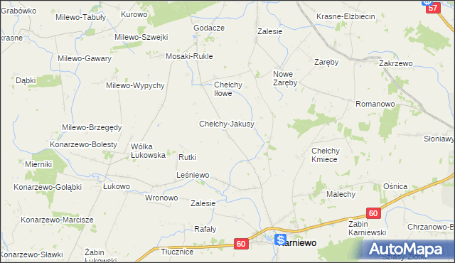 mapa Chełchy-Klimki, Chełchy-Klimki na mapie Targeo