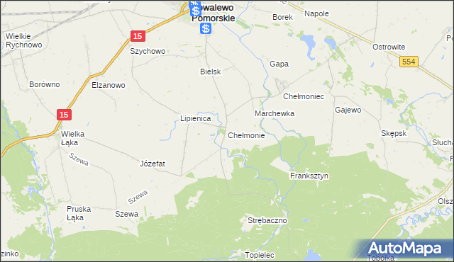 mapa Chełmonie, Chełmonie na mapie Targeo