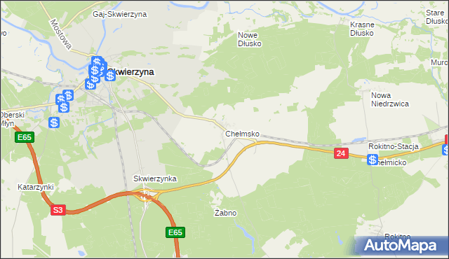 mapa Chełmsko, Chełmsko na mapie Targeo