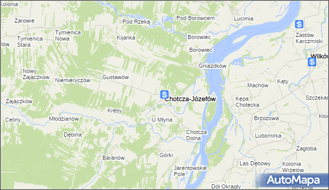 mapa Chotcza-Józefów, Chotcza-Józefów na mapie Targeo