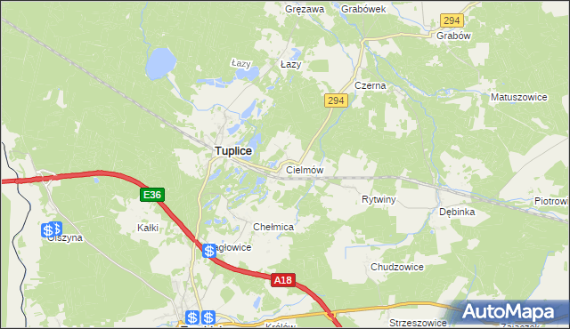 mapa Cielmów, Cielmów na mapie Targeo