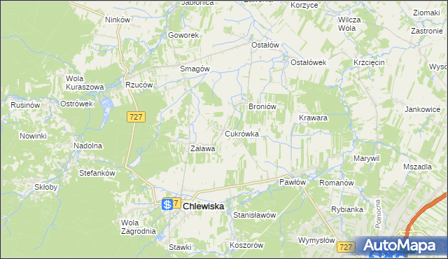 mapa Cukrówka, Cukrówka na mapie Targeo