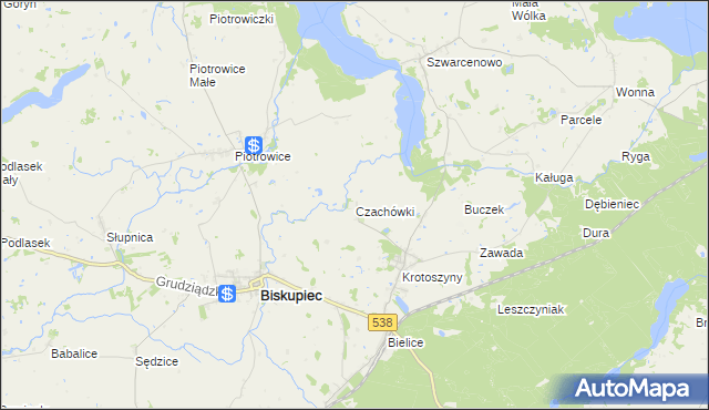 mapa Czachówki, Czachówki na mapie Targeo