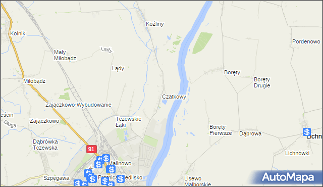 mapa Czatkowy, Czatkowy na mapie Targeo