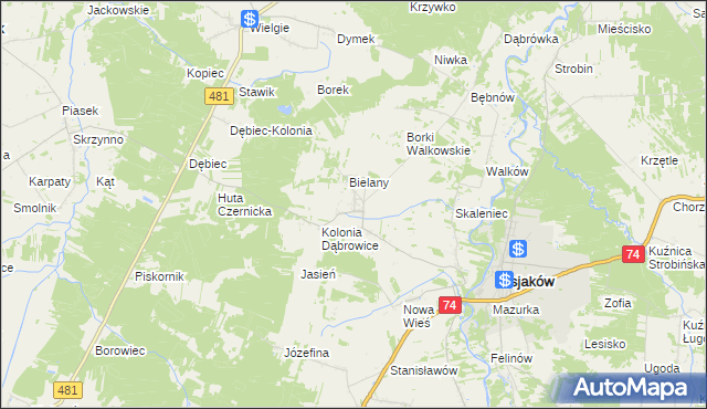 mapa Czernice gmina Osjaków, Czernice gmina Osjaków na mapie Targeo