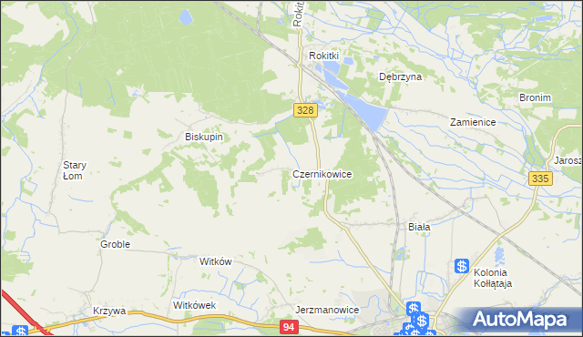 mapa Czernikowice, Czernikowice na mapie Targeo