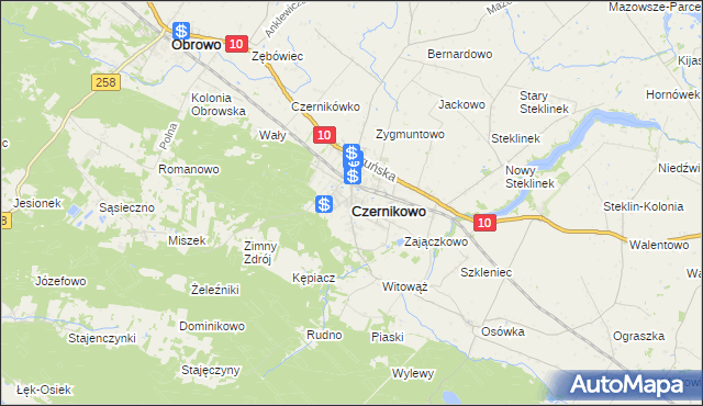 mapa Czernikowo, Czernikowo na mapie Targeo