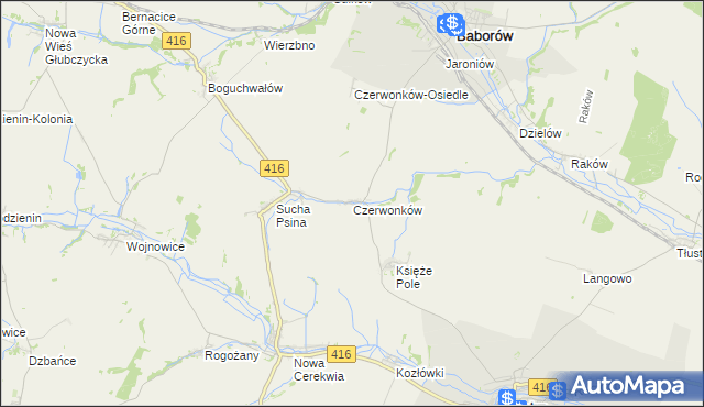 mapa Czerwonków, Czerwonków na mapie Targeo