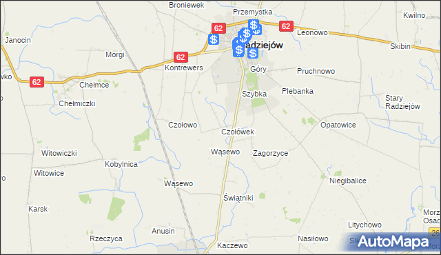 mapa Czołówek, Czołówek na mapie Targeo