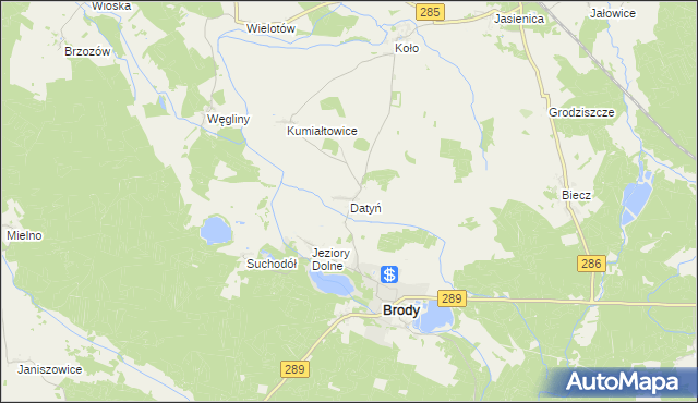 mapa Datyń, Datyń na mapie Targeo