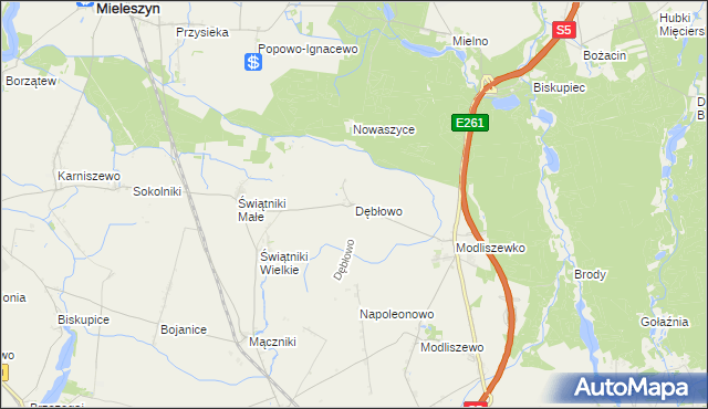 mapa Dębłowo, Dębłowo na mapie Targeo