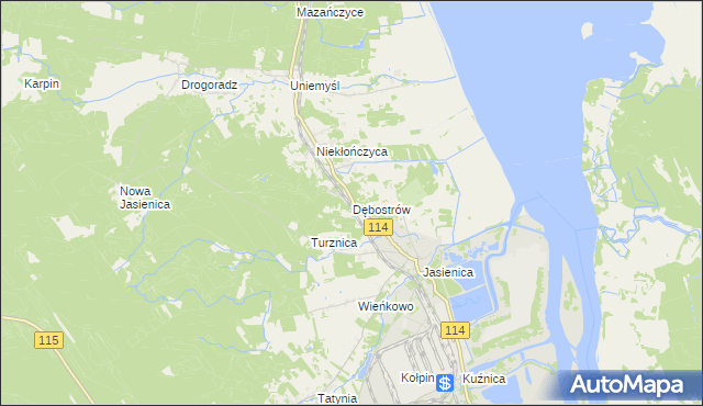 mapa Dębostrów, Dębostrów na mapie Targeo